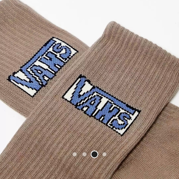 Vans Desert Taupe Logo Crew Socks - Picture 1 of 6